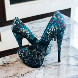 Stiletto Platform Bling Heels